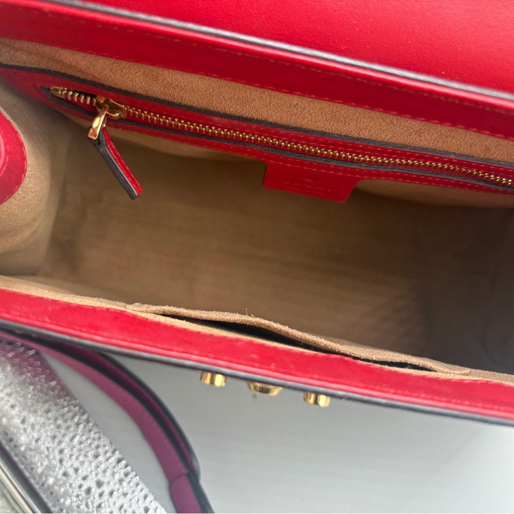 Gucci Padlock GG Supreme Red Top Handle Bag - Picture 7 of 11